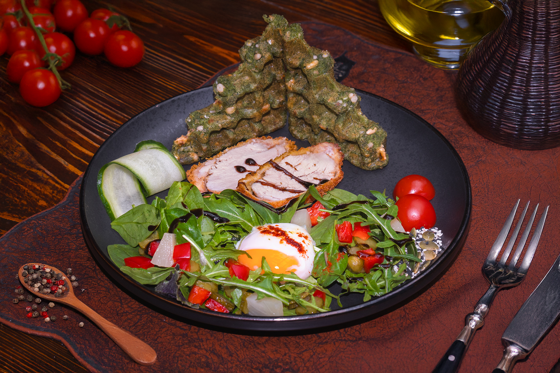 Фит салат с куриной грудкой